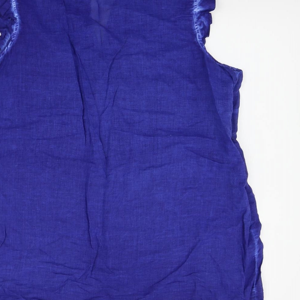 Roman Womens Blue   Basic Button-Up Size 18