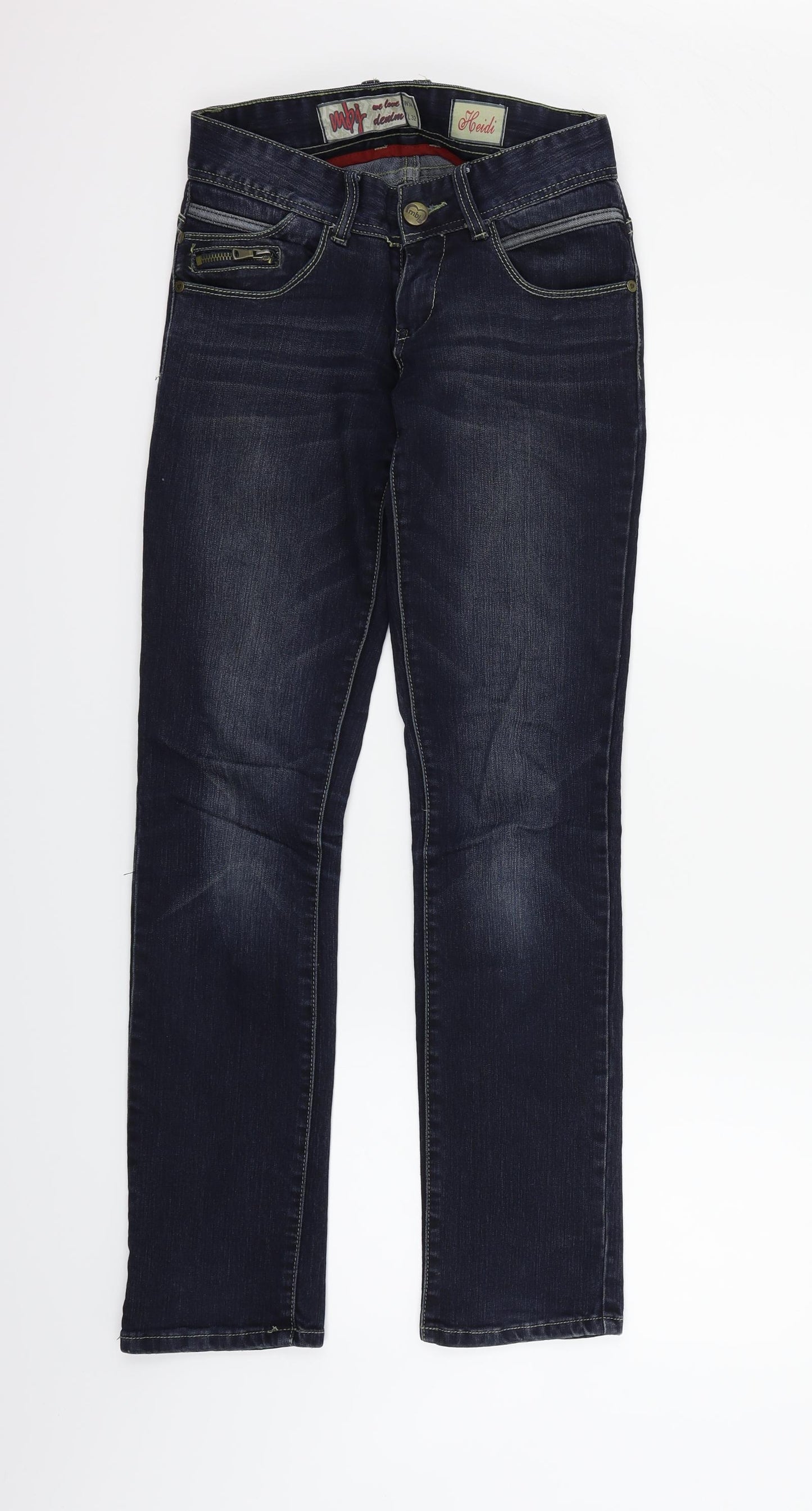mbj Womens Blue   Straight Jeans Size 34 in L28 in
