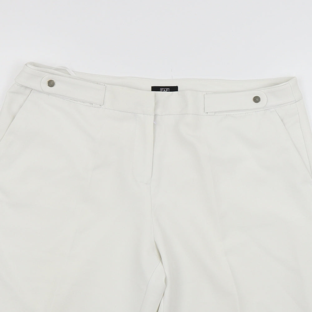 F&F Womens White   Cut-Off Shorts Size 14
