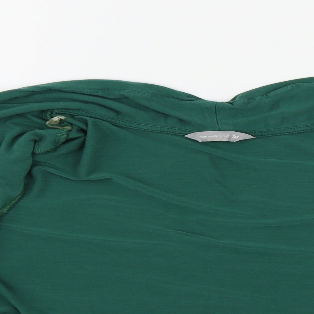 Per Una Womens Green   Cardigan Jumper Size 18