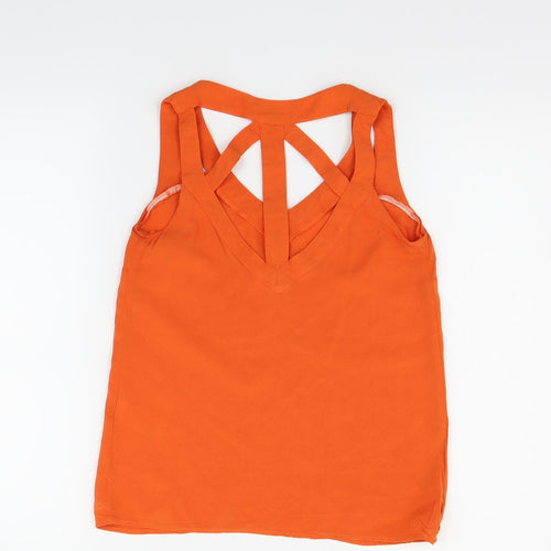 Warehouse Womens Orange   Basic T-Shirt Size 8