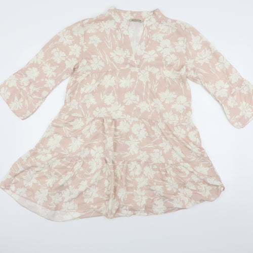 Passiona Womens Beige Geometric  Fit & Flare  Size 12