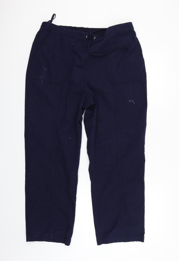 EWM Womens Blue Trousers Size 32 in L26 in