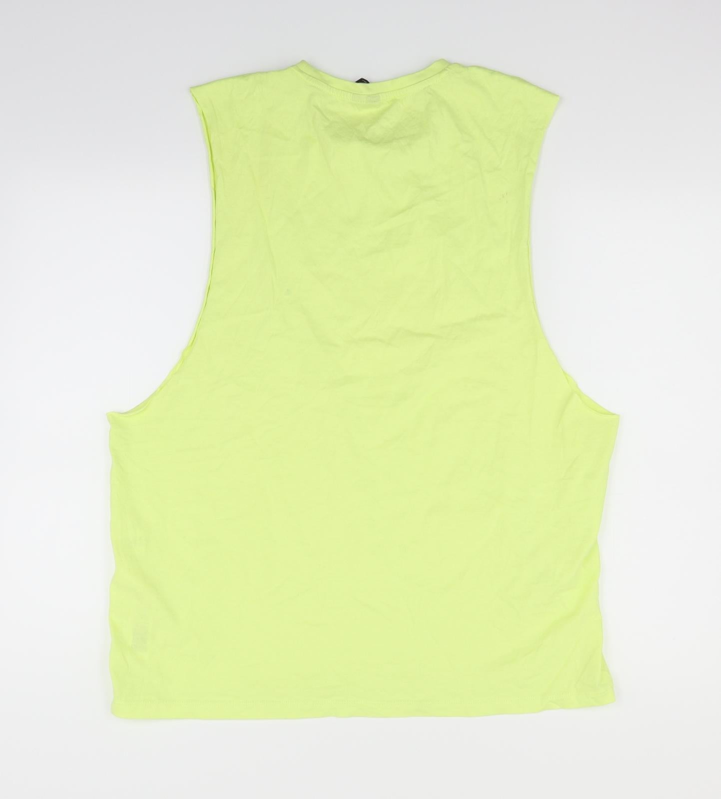 ASOS Womens Yellow   Basic T-Shirt Size XL
