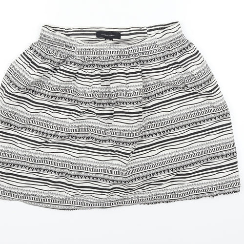 Atmosphere Womens Silver Geometric  Flare Skirt Size 8