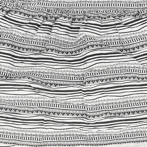 Atmosphere Womens Silver Geometric  Flare Skirt Size 8