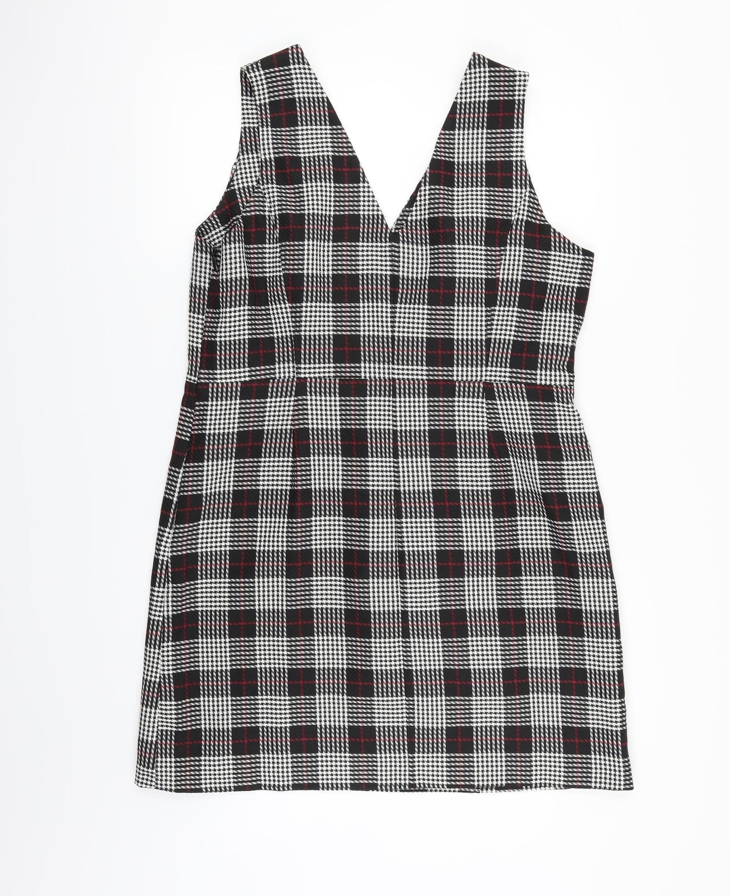 Papaya Womens White Check  Fit & Flare  Size 16