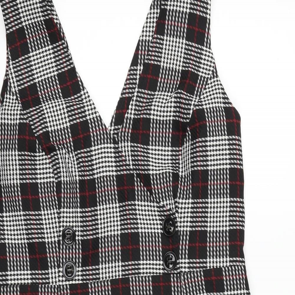 Papaya Womens White Check  Fit & Flare  Size 16