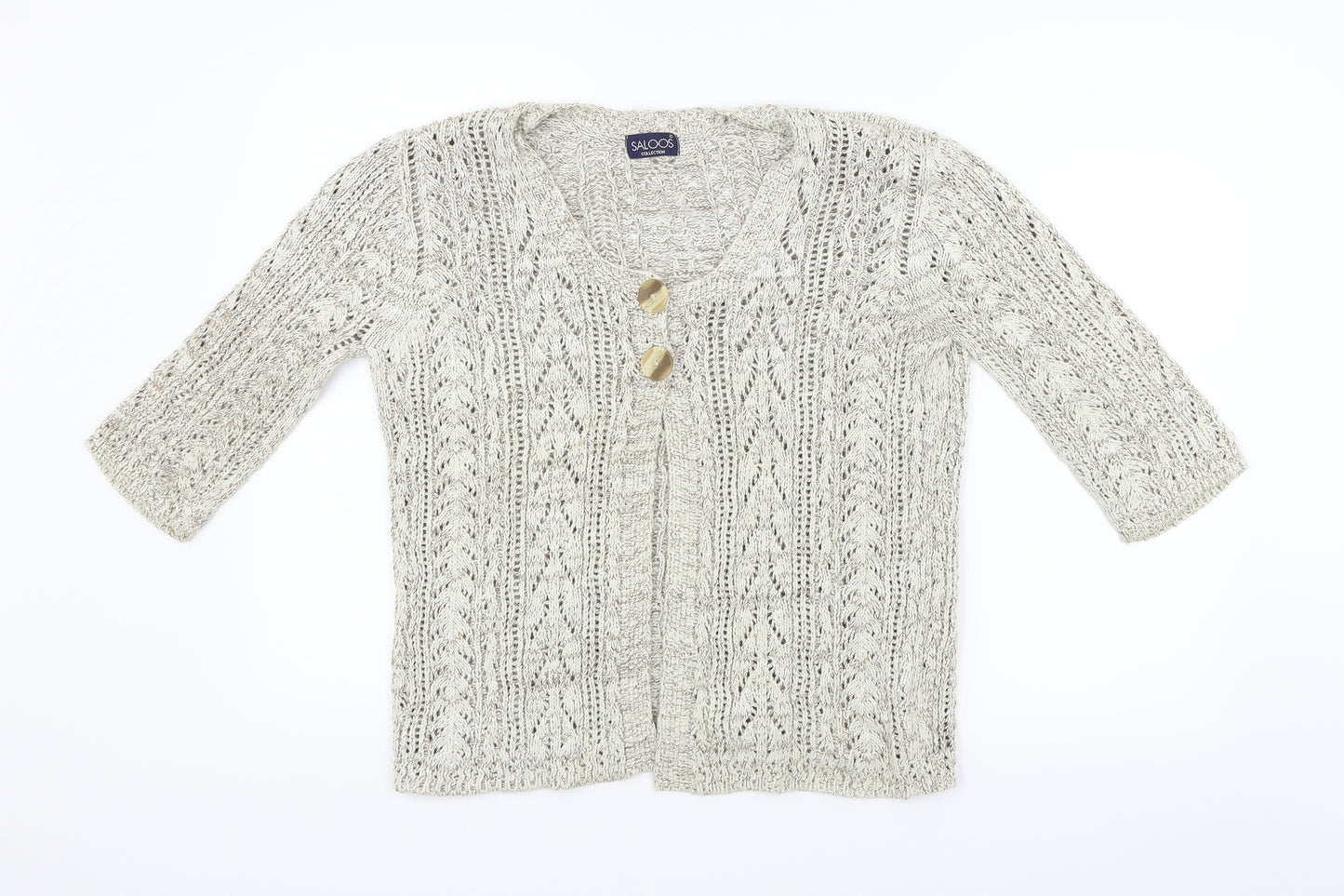Saloos Womens Beige   Cardigan Jumper Size L