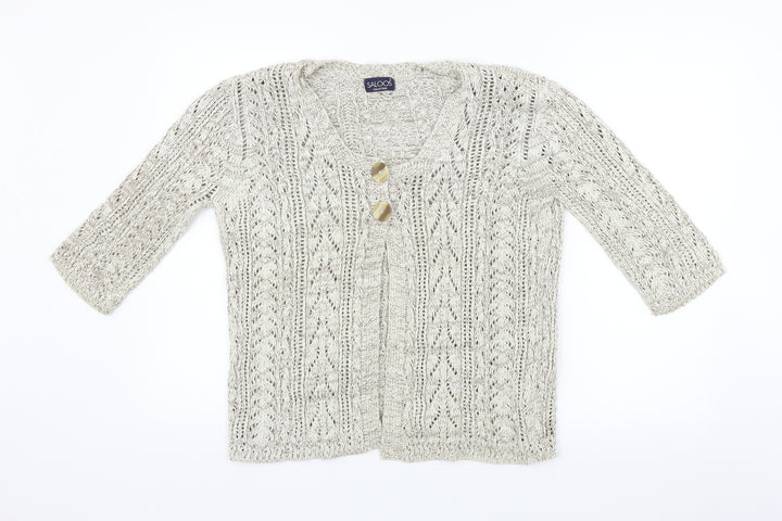 Saloos Womens Beige   Cardigan Jumper Size L