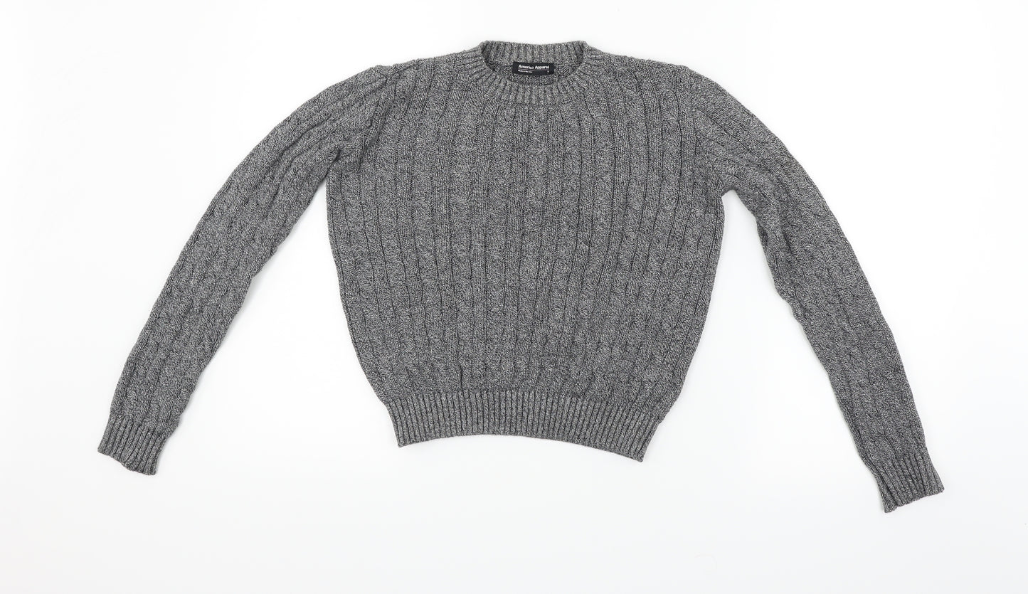 American Apparel Womens Grey   Pullover Jumper Size S