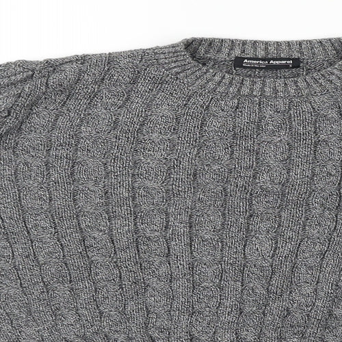 American Apparel Womens Grey   Pullover Jumper Size S