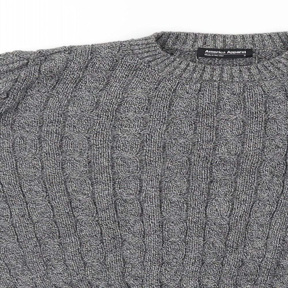 American Apparel Womens Grey   Pullover Jumper Size S