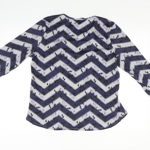 Bonmarché Womens Grey Striped  Pullover Jumper Size 14