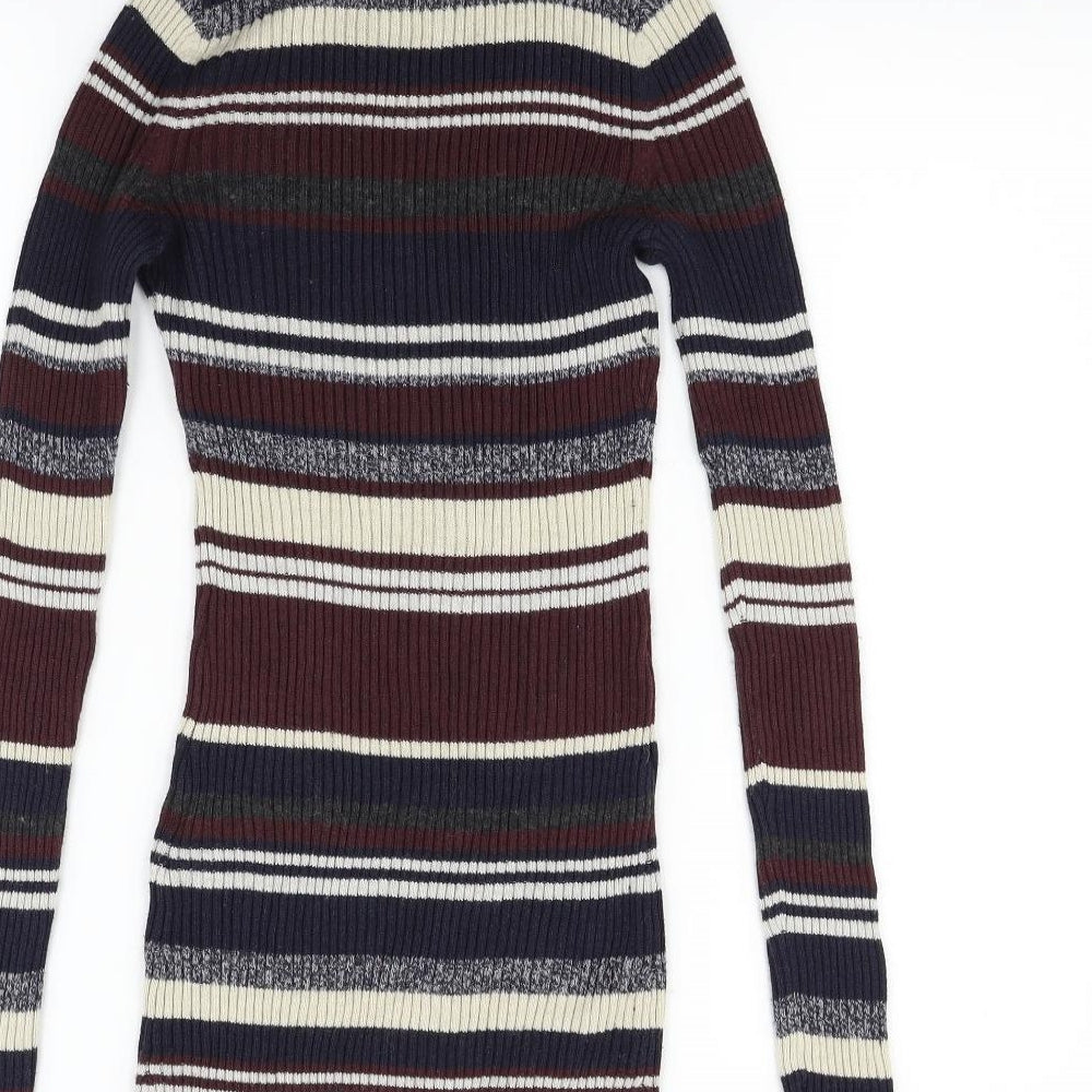 LOGG Womens Multicoloured Striped  Pullover Jumper Size M