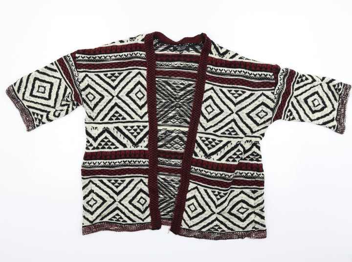 New Look Girls Beige Geometric Cardigan Jumper Size 14 Years
