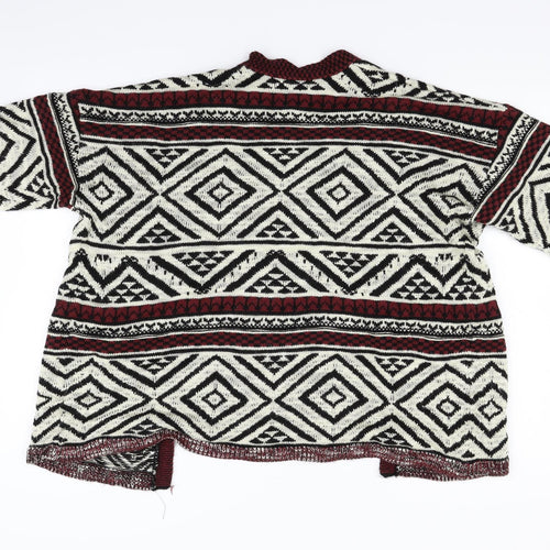New Look Girls Beige Geometric  Cardigan Jumper Size 14 Years