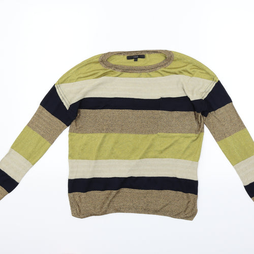 NEXT Womens Yellow Striped  Pullover Jumper Size 6