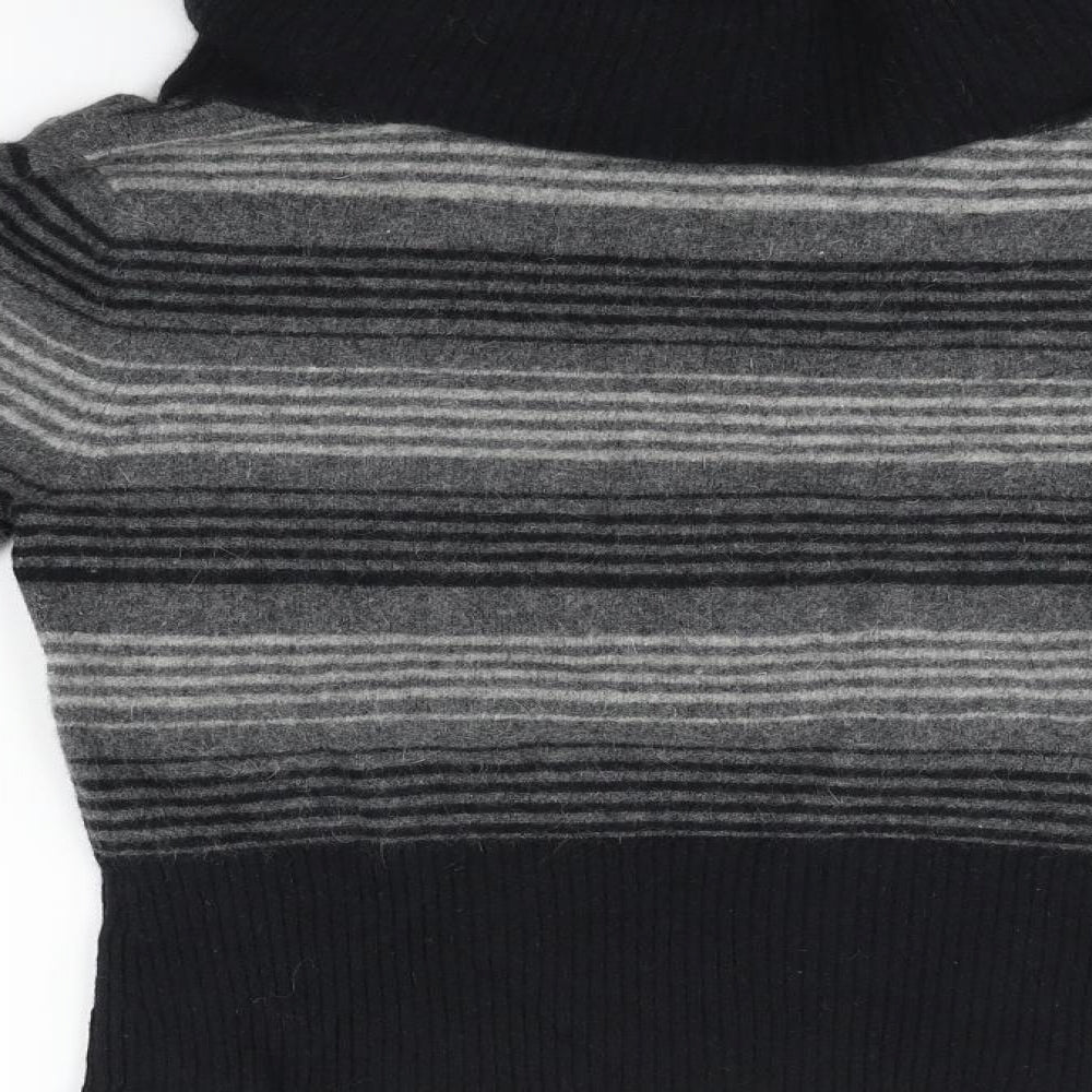 Oasis Womens Grey Striped  Pullover Jumper Size 14