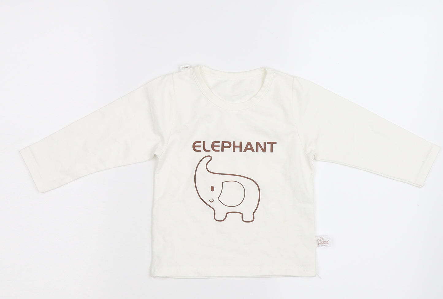 Botai Boys Ivory Animal Print  Pullover T-Shirt One Size  - Elephant
