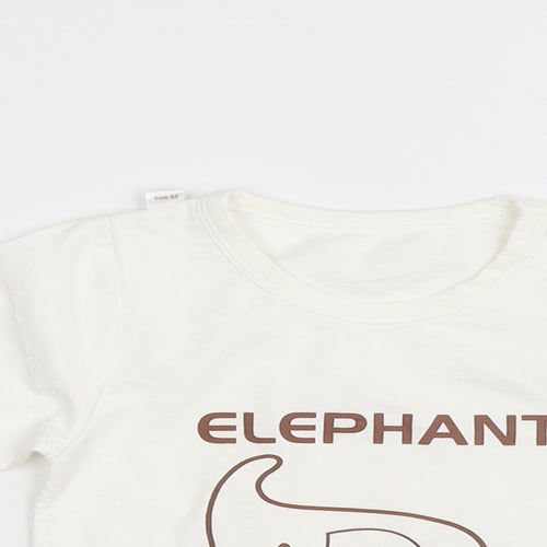 Botai Boys Ivory Animal Print  Pullover T-Shirt One Size  - Elephant