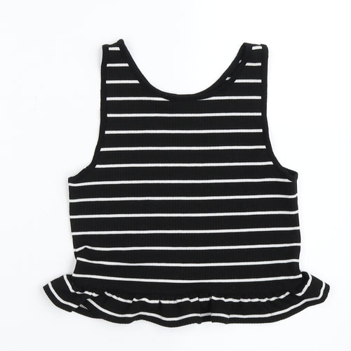 New Look Womens Black Striped  Camisole Blouse Size 8