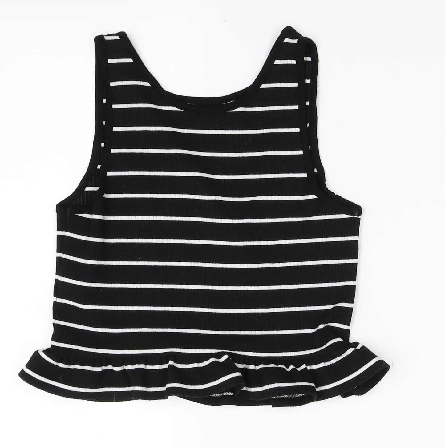 New Look Womens Black Striped  Camisole Blouse Size 8