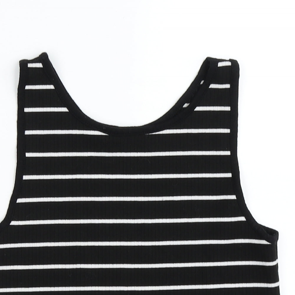 New Look Womens Black Striped  Camisole Blouse Size 8