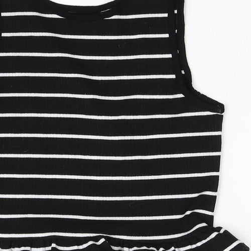 New Look Womens Black Striped  Camisole Blouse Size 8