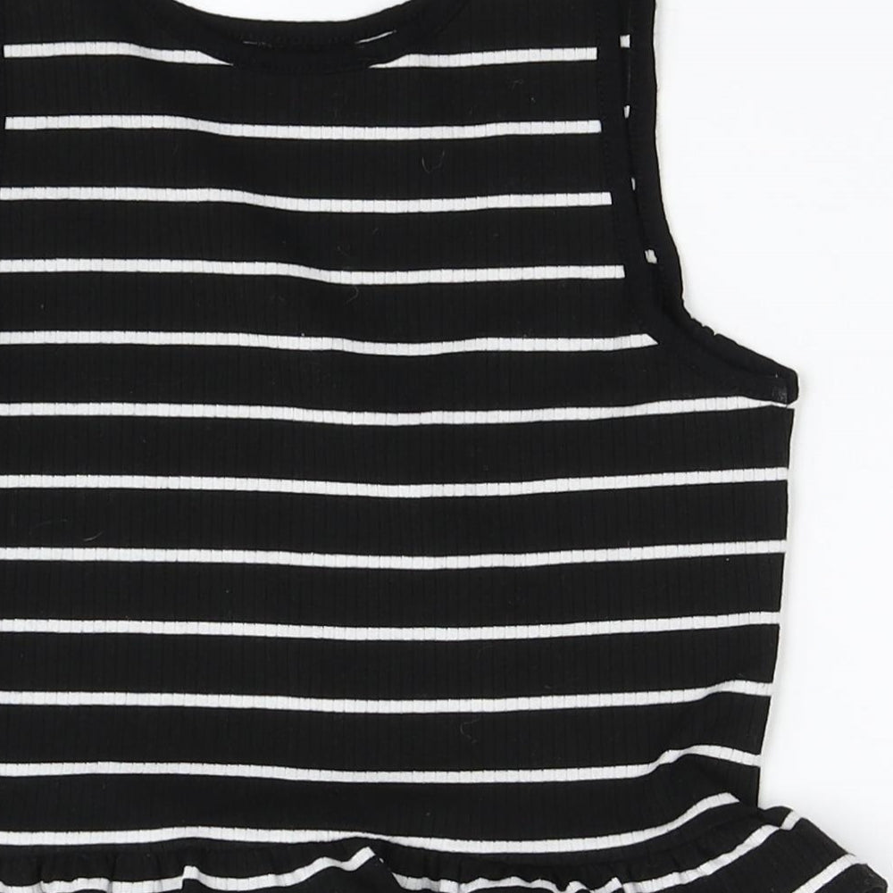 New Look Womens Black Striped  Camisole Blouse Size 8