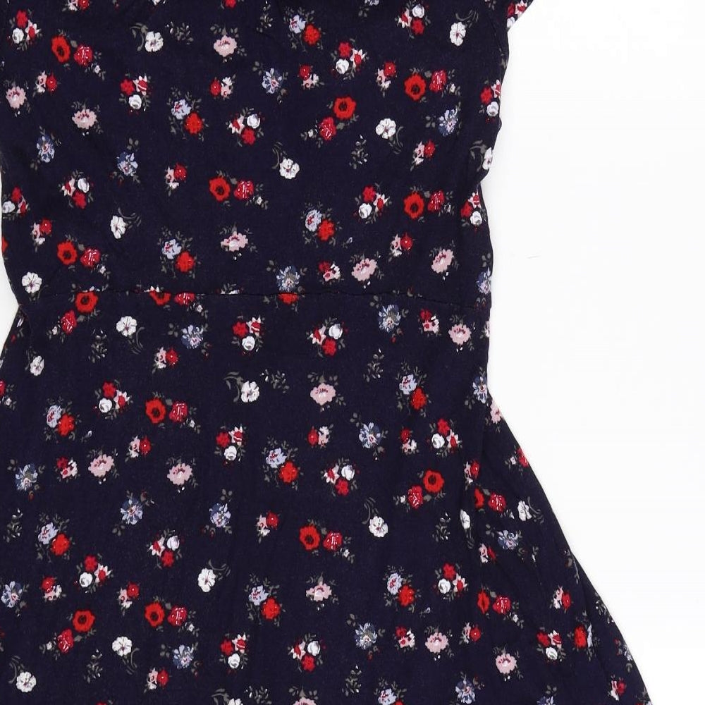 Monsoon Womens Blue Floral  Fit & Flare  Size 14