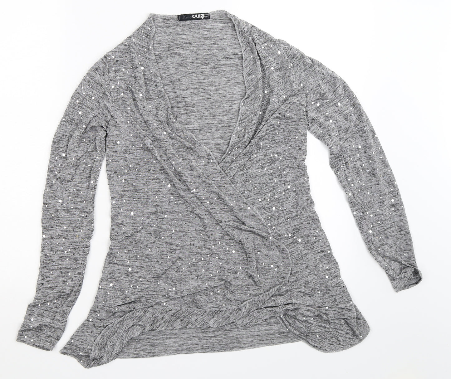 Quiz Womens Grey   Cardigan Jumper Size 8