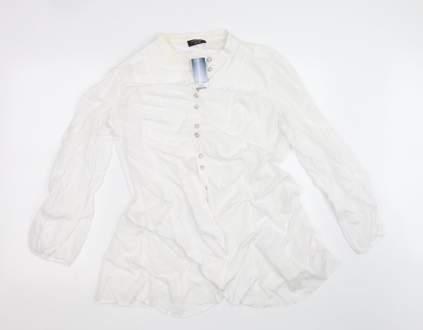 Principles Womens White   Basic Button-Up Size 16