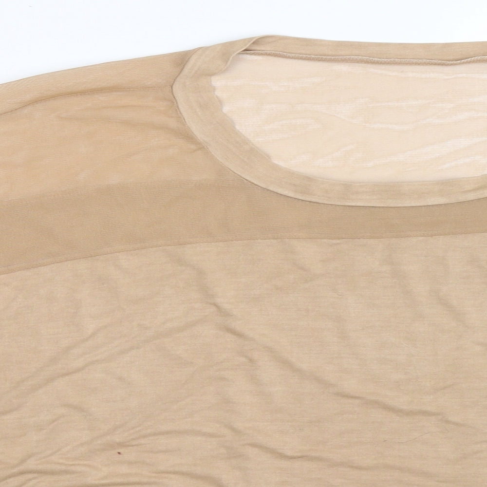 Post Card Womens Brown   Basic T-Shirt Size 2