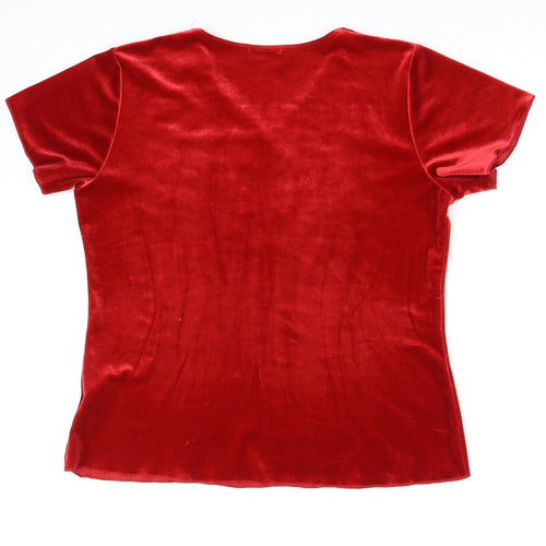 Mega Design Womens Red   Basic T-Shirt Size M