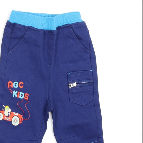 ABC  Boys Blue  Denim Cargo Jeans Size 12-18 Months  - Waist- 17in, Length- 21in