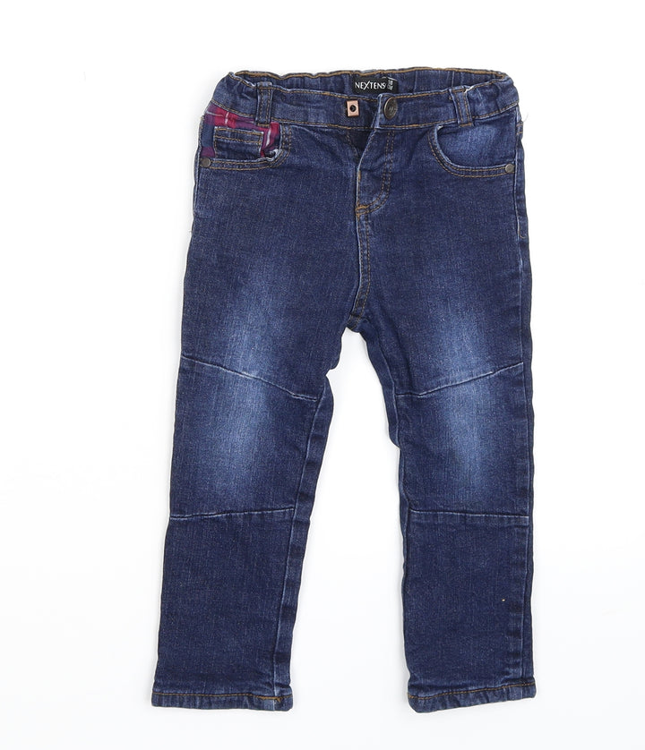 Inextenso Boys Blue Denim Cropped Jeans One Size L95 cm - Waist -20in