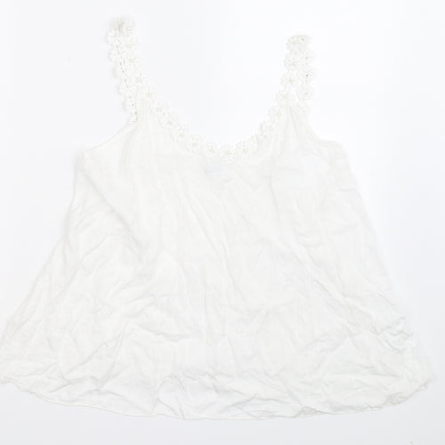 Preworn Womens White   Camisole Blouse Size L