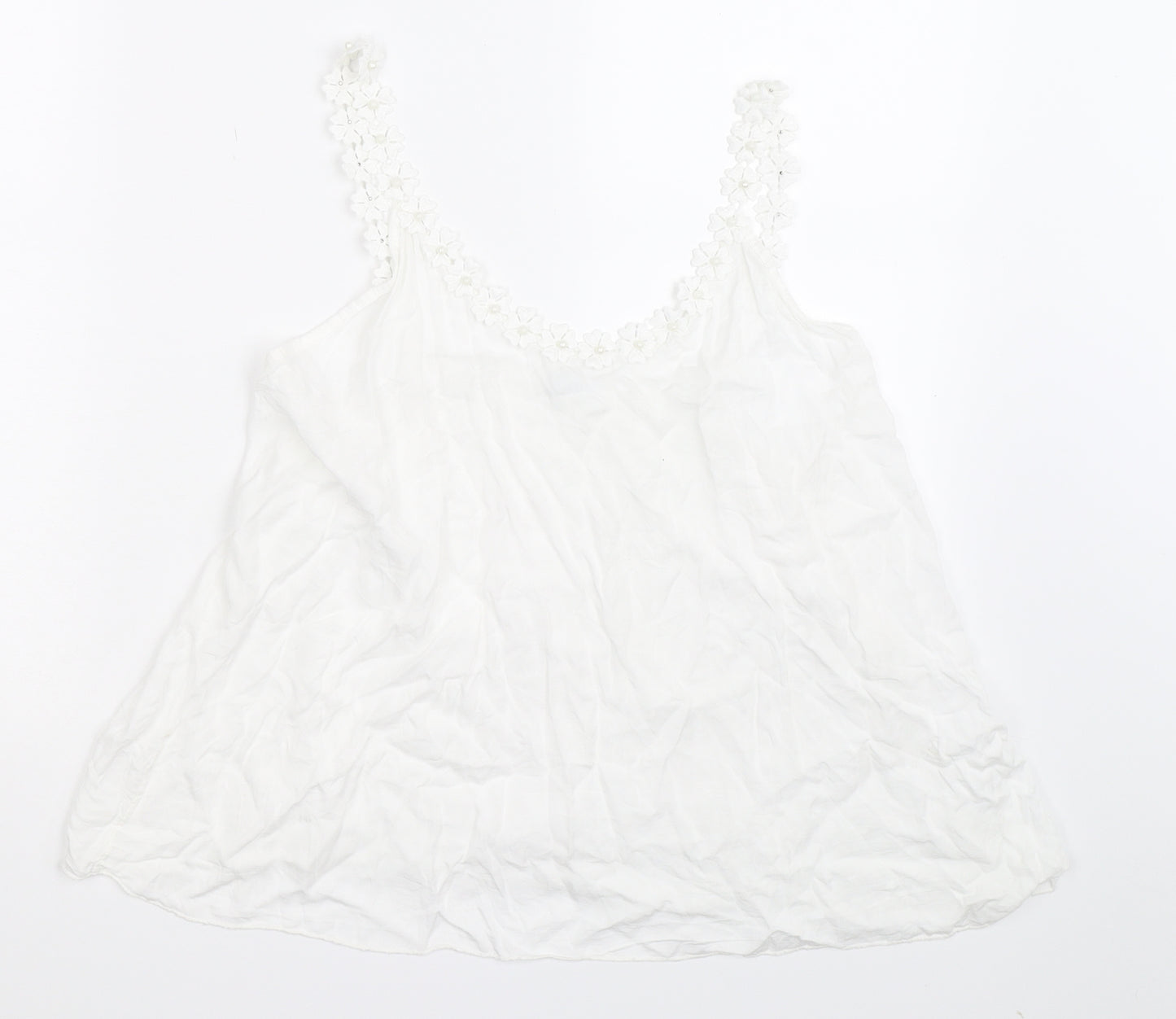 Preworn Womens White   Camisole Blouse Size L