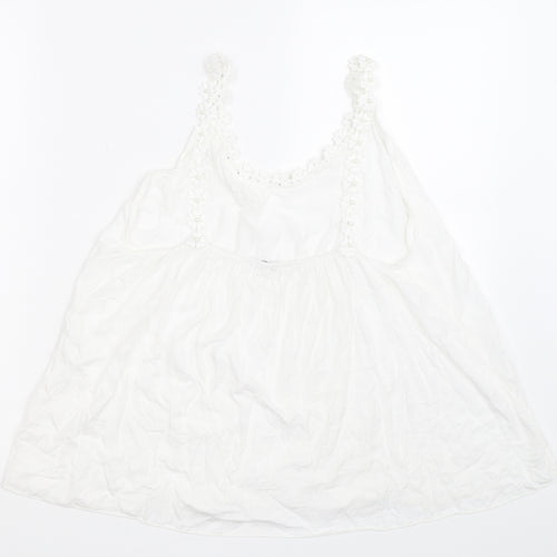 Preworn Womens White   Camisole Blouse Size L