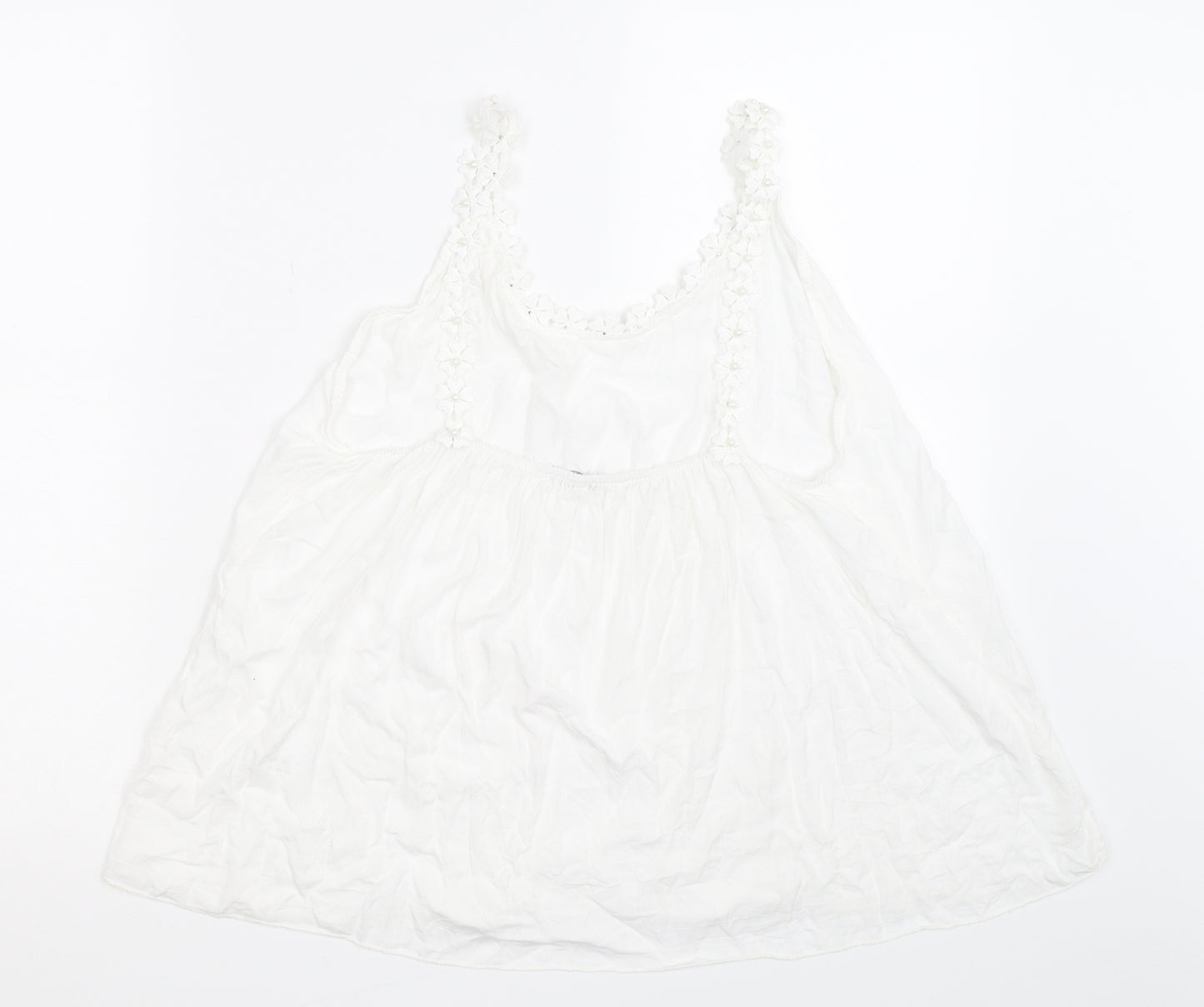 Preworn Womens White   Camisole Blouse Size L