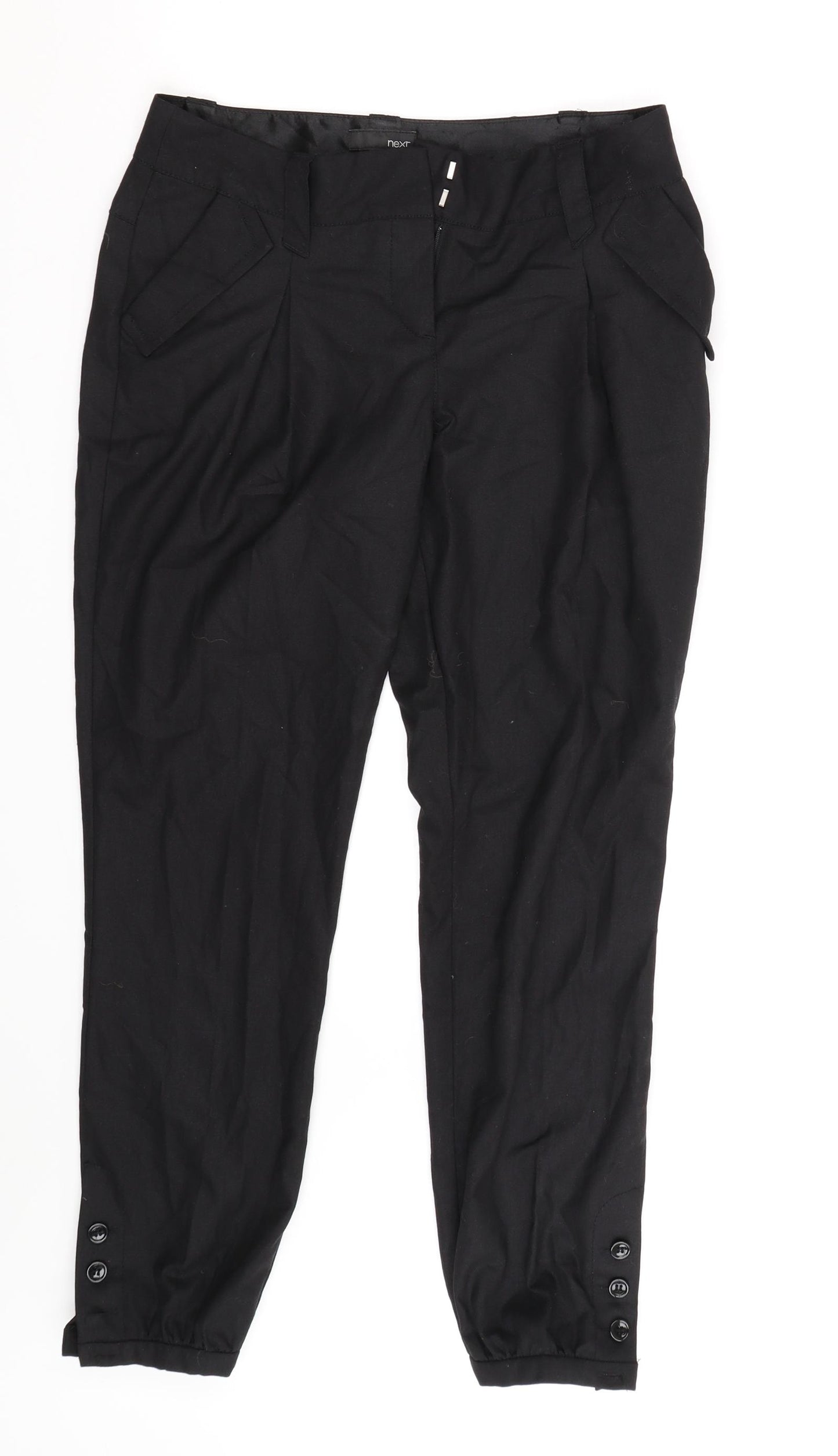 NEXT Womens Black   Trousers  Size 8 L26 in