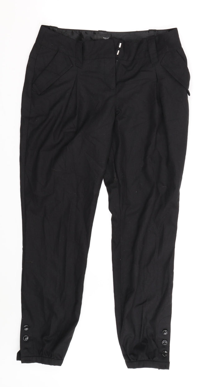 NEXT Womens Black   Trousers  Size 8 L26 in