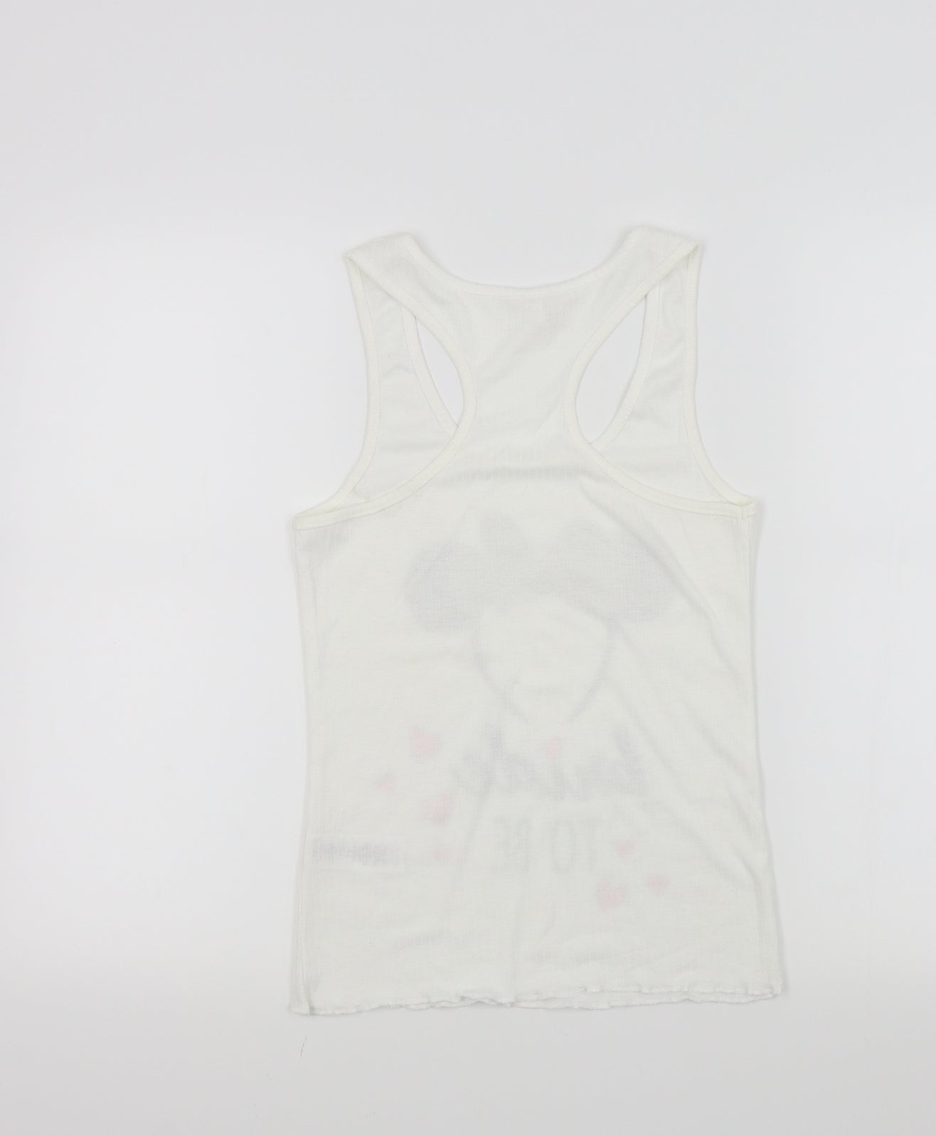 Primark Womens White   Basic T-Shirt Size 10  - Disney Minnie Mouse,bride to be