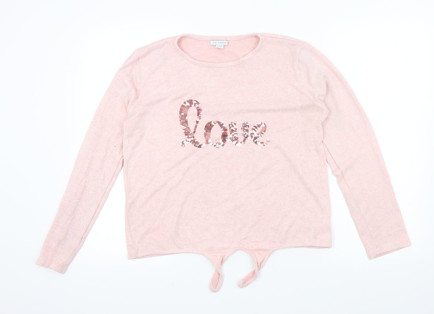 Primark Girls Pink   Pullover Jumper Size 15-16 Years  - love