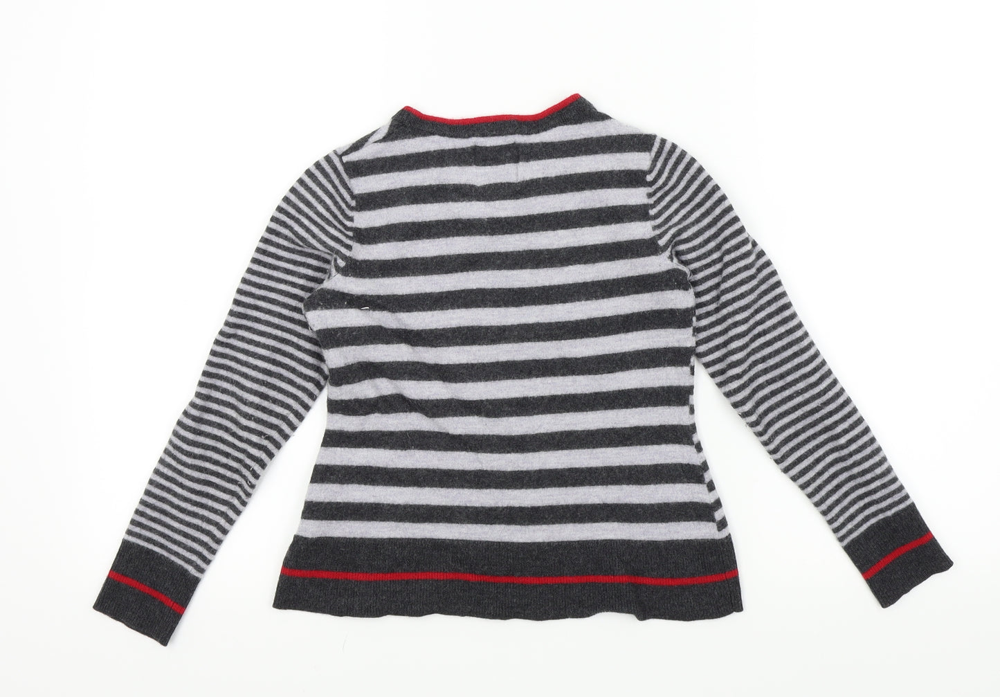 Clements Ribeiro Womens Black Striped  Pullover Jumper Size S