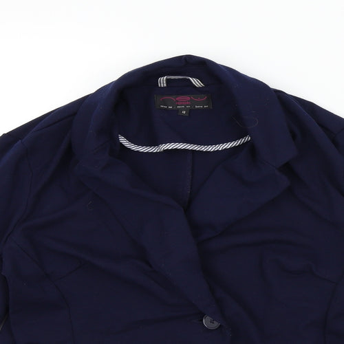 New Look Womens Blue Houndstooth  Jacket  Size 12