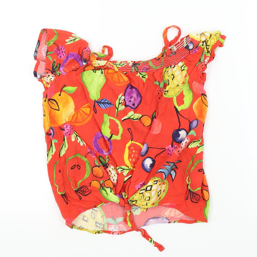 NEXT Girls Multicoloured Geometric  Basic Blouse Size 10 Years
