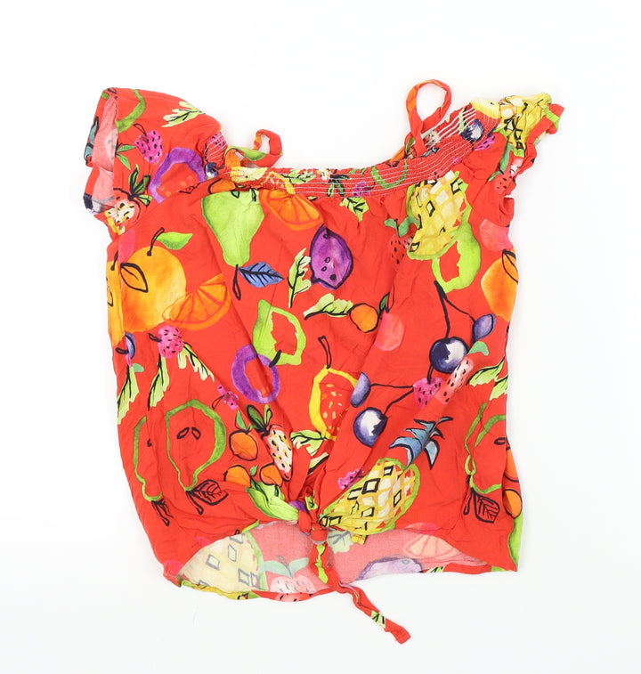 NEXT Girls Multicoloured Geometric  Basic Blouse Size 10 Years