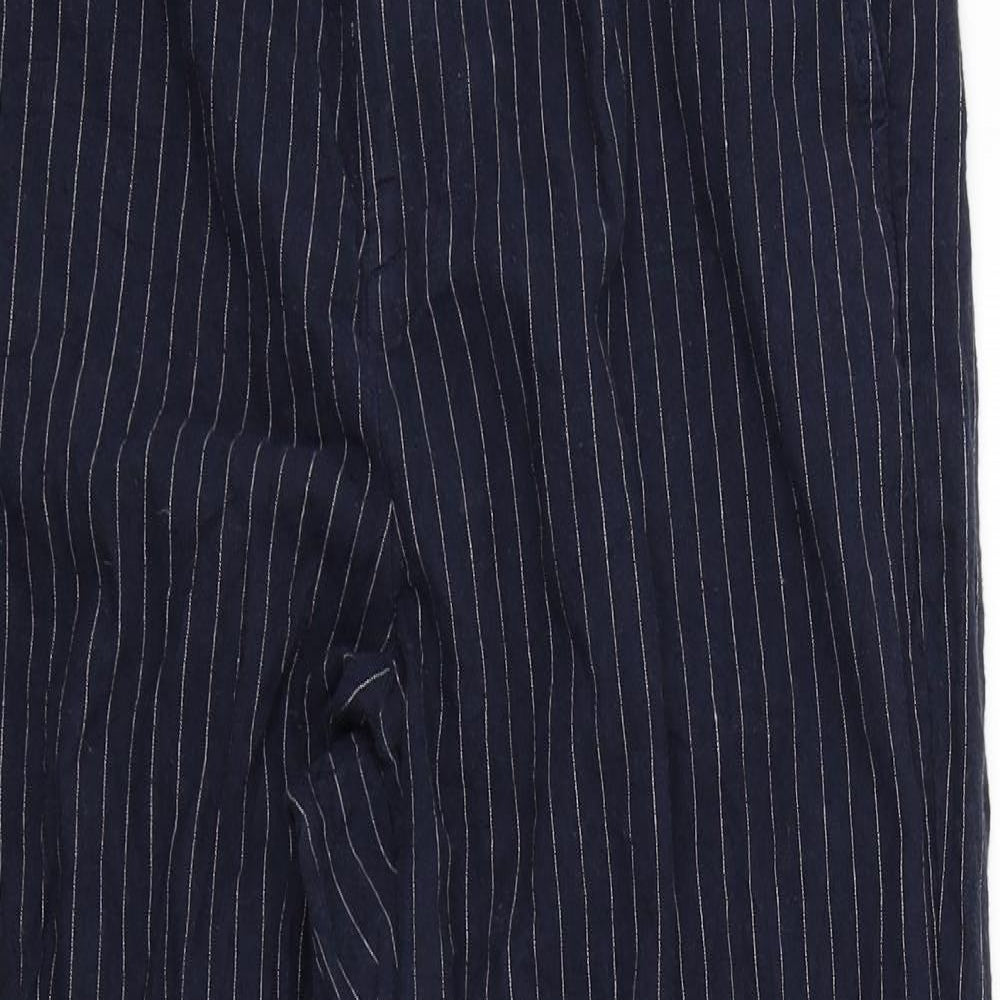 Preworn Womens Blue Striped  Trousers  Size 14 L26 in
